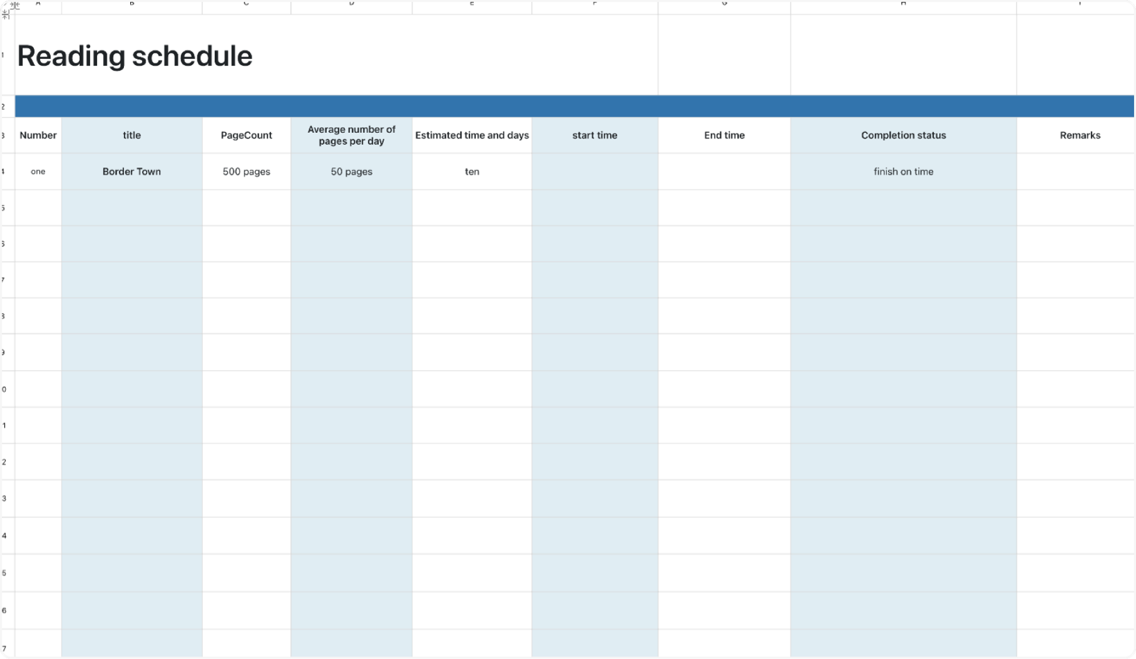 Read the schedule 1